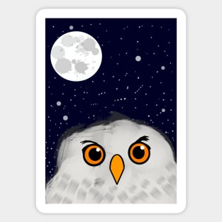 Owl in the night sky Sticker